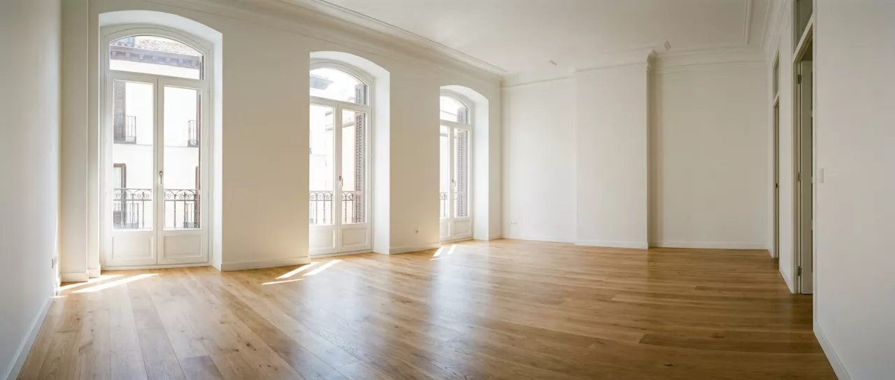 Habitación reformada con paredes lisas tras quitar el gotelé